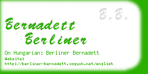 bernadett berliner business card